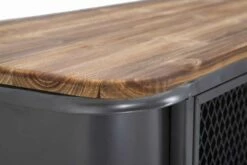 Vintage Industrieel Design Woonkamer Dressoir In Ijzer En Hout - Akimi -Slide Shop madia da soggiorno design moderno industrial in ferro e legno akimi 9