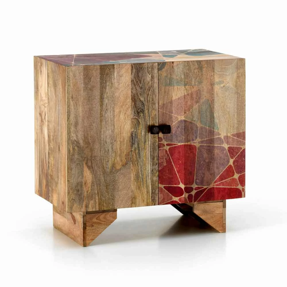 Modern Etnisch Dressoir In Massief Mangohout, Cecina 6 Modern Etnisch Dressoir In Massief Mangohout, Cecina - Afbeelding 6