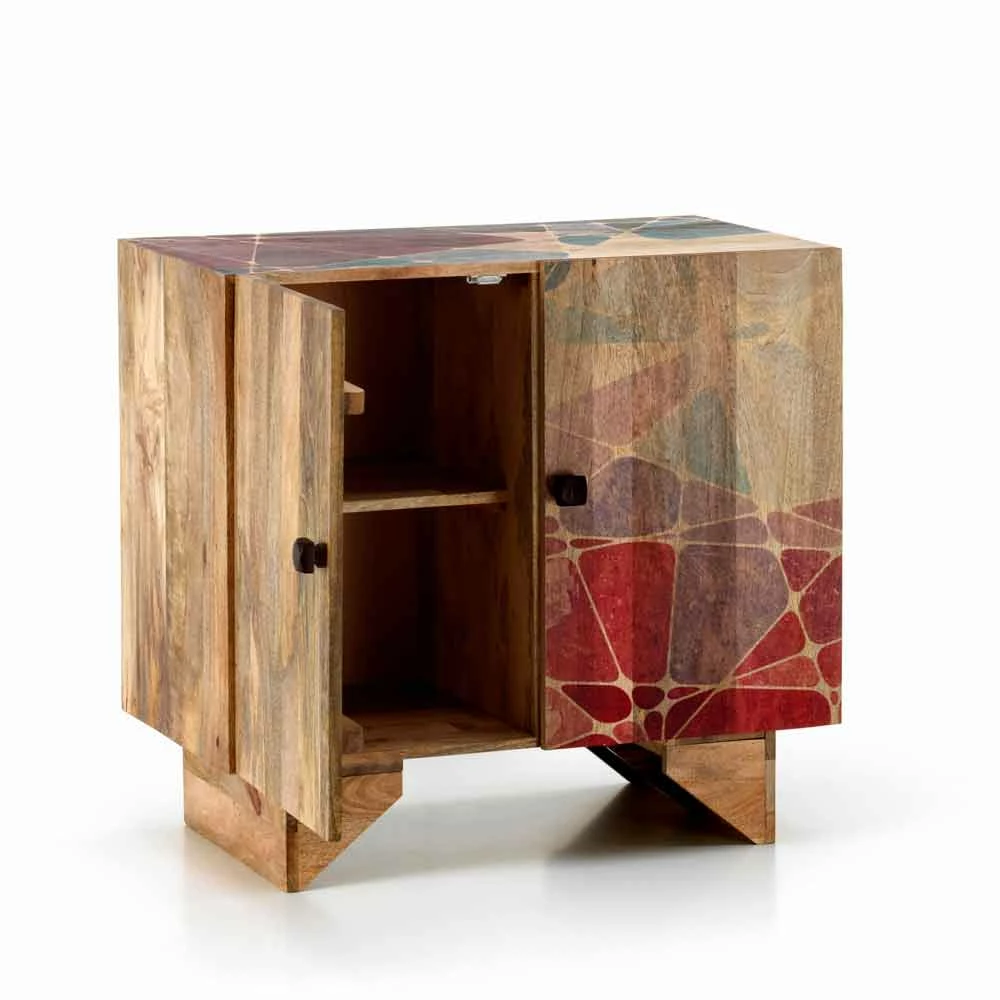 Modern Etnisch Dressoir In Massief Mangohout, Cecina 9 Modern Etnisch Dressoir In Massief Mangohout, Cecina - Afbeelding 9