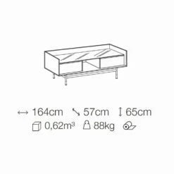 Dressoir In Antracietkleurige Afwerking Met Glazen Blad, Kostbaar Gemaakt In Italië - Tonic -Slide Shop madia in finitura antracite con piano in vetro pregiata made in italy tonic 2