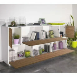 Madia In Melaminehout In 3 Afwerkingen Met Compartimenten Made In Italy - Rosemary -Slide Shop madia in legno nobilitato in 3 finiture con vani made in italy rosemary 5