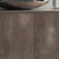 Moderne Kast, Drie Deuren Melamine Hout Brons Of Grijs Made In Italy - Clemente -Slide Shop madia moderna a tre ante in nobilitato bronzo o grigio made in italy clemente 2