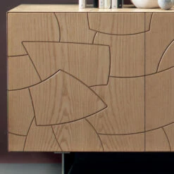 Modern Dressoir In Gefineerd Essenhout Gemaakt In Italië - Galassia -Slide Shop madia moderna in legno di frassino impiallacciato made in italy galassia 1