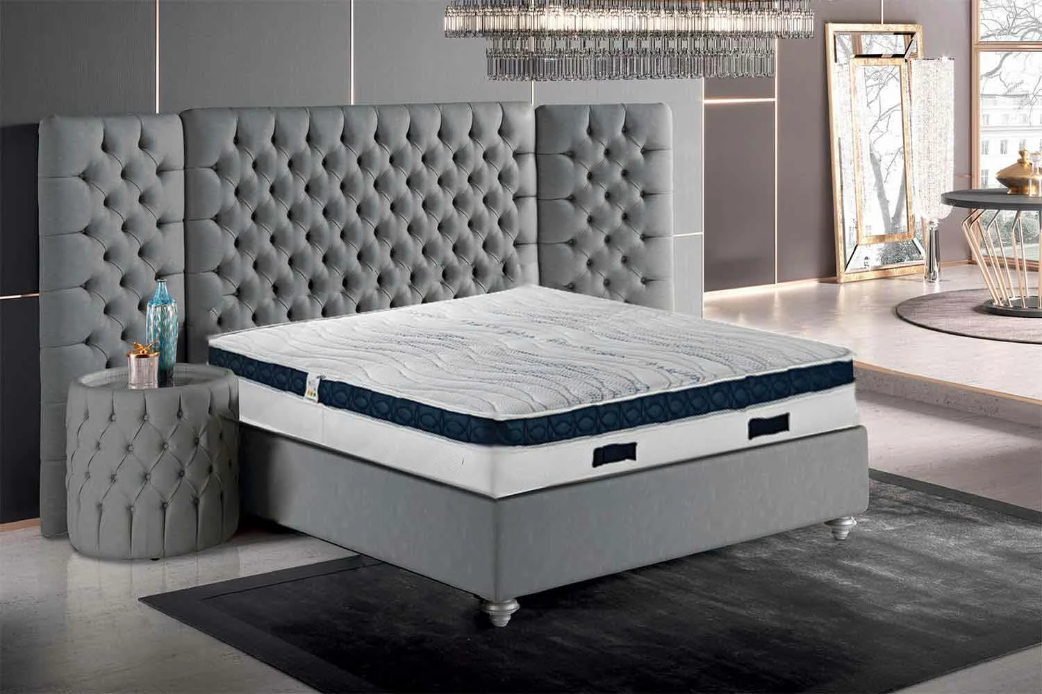 Hoogwaardige Eenpersoonsmatras 22 Cm In Memory Made In Italy - Duran 2 Hoogwaardige Eenpersoonsmatras 22 Cm In Memory Made In Italy - Duran - Afbeelding 2