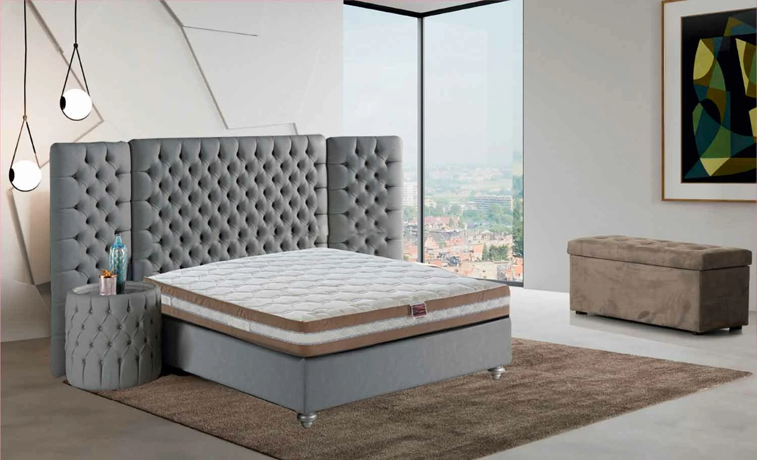 Luxe Memory Eenpersoonsmatras 25 Cm Hoog Made In Italy - Houtskool 2 Luxe Memory Eenpersoonsmatras 25 Cm Hoog Made In Italy - Houtskool - Afbeelding 2