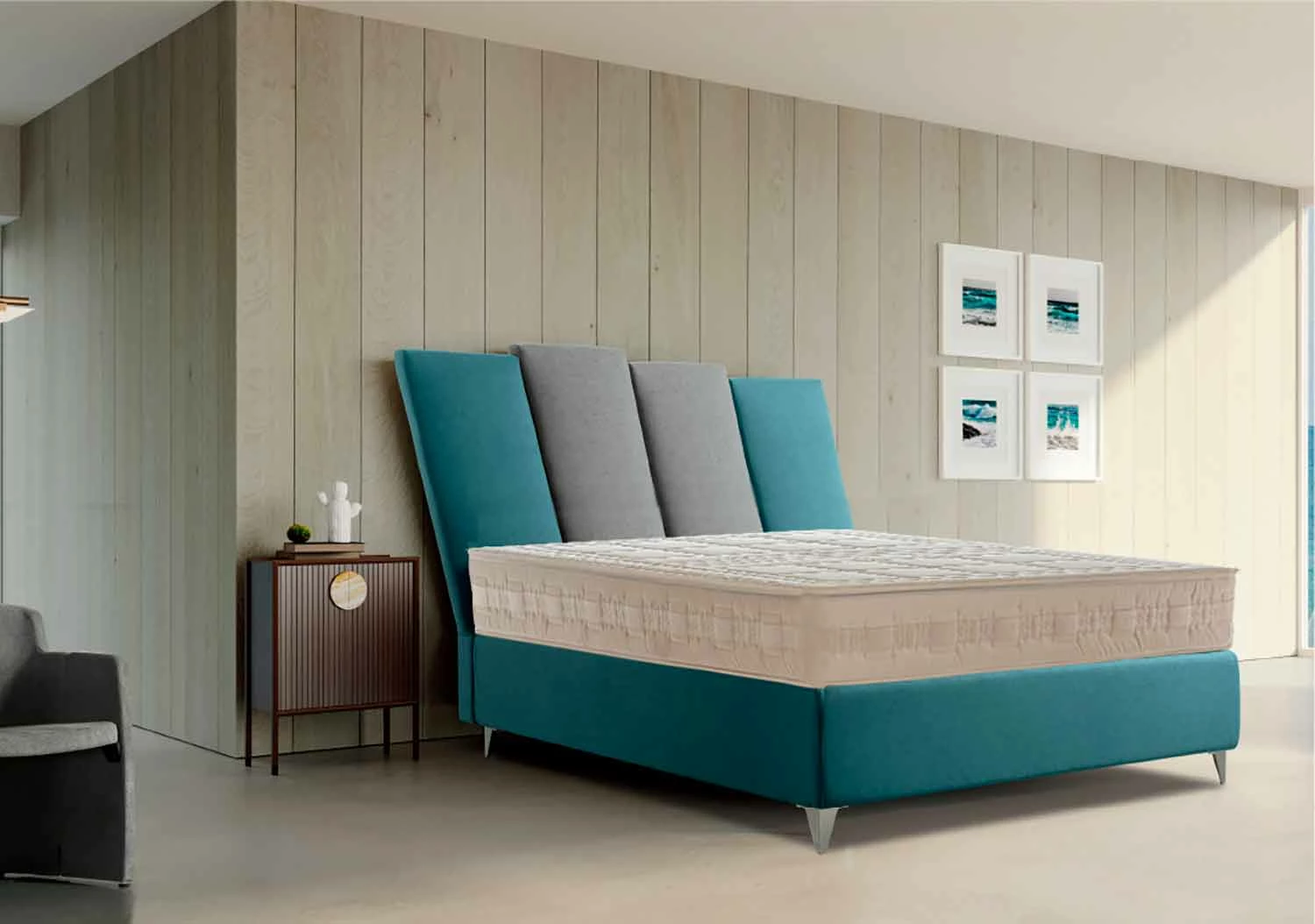 Luxe Anderhalf Geheugenmatras, 1600 Veren, Gemaakt In Italië - Griekenland 2 Luxe Anderhalf Geheugenmatras, 1600 Veren, Gemaakt In Italië - Griekenland - Afbeelding 2