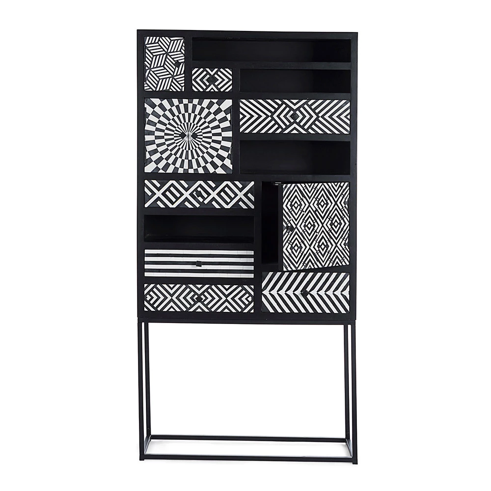 Etnische Mozaïekkast 4 Deuren 6 Laden In Mangohout - Vanitoso 2 Etnische Mozaïekkast 4 Deuren 6 Laden In Mangohout - Vanitoso - Afbeelding 2