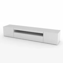 Lage Houten Tv-meubel Woonkamer 2 Deuren En Open Compartiment - Suzana -Slide Shop mobile basso porta tv in legno soggiorno 2 ante e vano a giorno suzana 8