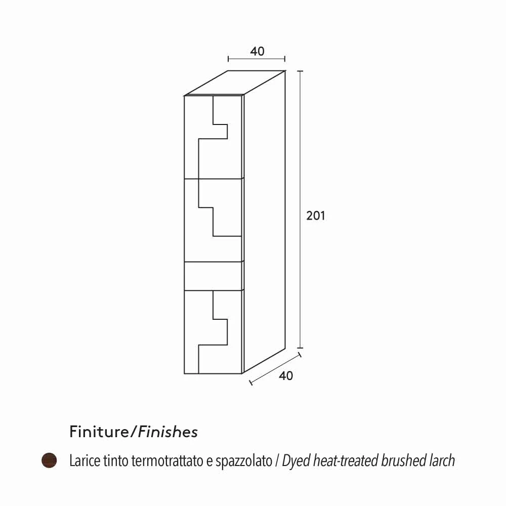 Kabinet Column In Geborsteld Lariks Azalea 7 Kabinet Column In Geborsteld Lariks Azalea - Afbeelding 7