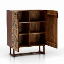 Designkast Met Twee Deuren In Mangohout, Cellara -Slide Shop mobile contenitore di design a due ante in legno di mango cellara 9