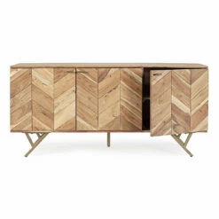 Dressoir In Acaciahout 3 Deuren Etnisch Design Homemotion - Carla -Slide Shop mobile credenza in legno di acacia 3 ante design etnico homemotion carla 2