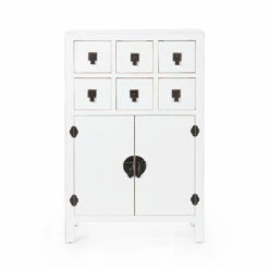 Slide Shop -Slide Shop mobile credenza in mdf bianco o nero vintage 2 ante e 6 cassetti ginepro 1