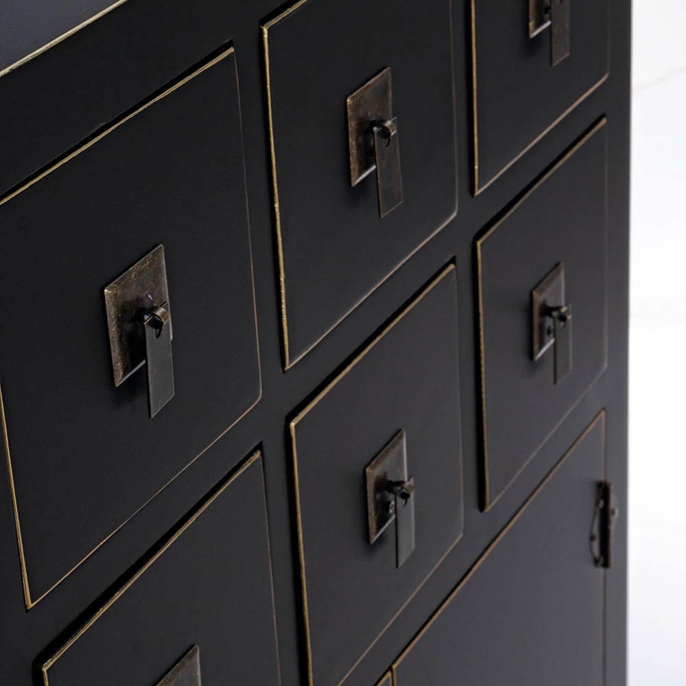 Design Dressoir In Wit Of Zwart Vintage Mdf 2 Deuren En 6 Lades - Ginepro 11 Design Dressoir In Wit Of Zwart Vintage Mdf 2 Deuren En 6 Lades - Ginepro - Afbeelding 11