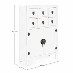 Design Dressoir In Wit Of Zwart Vintage Mdf 2 Deuren En 6 Lades - Ginepro 18 Design Dressoir In Wit Of Zwart Vintage Mdf 2 Deuren En 6 Lades - Ginepro -Slide Shop mobile credenza in mdf bianco o nero vintage 2 ante e 6 cassetti ginepro 6