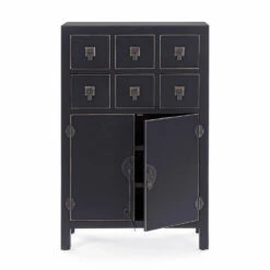 Design Dressoir In Wit Of Zwart Vintage Mdf 2 Deuren En 6 Lades - Ginepro 20 Design Dressoir In Wit Of Zwart Vintage Mdf 2 Deuren En 6 Lades - Ginepro -Slide Shop mobile credenza in mdf bianco o nero vintage 2 ante e 6 cassetti ginepro 8