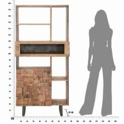 Slide Design Boekenkast In Ijzer En Acaciahout - Desdemona -Slide Shop mobile libreria di design in ferro e legno di acacia desdemona 5