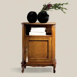 Klassieke Houten Telefoonhouder Met Deur Made In Italy - Richard