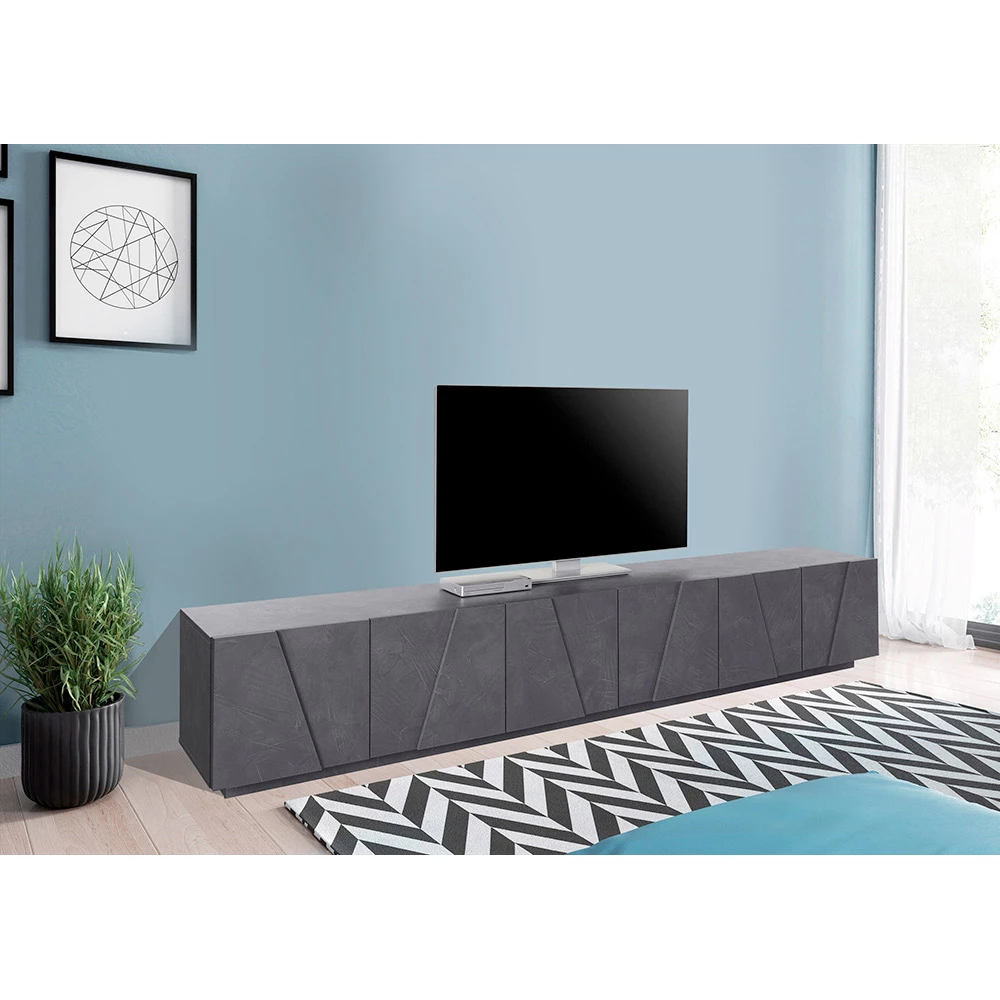 Tv-meubel Voor Binnen In Melamine Met 6 Deuren Made In Italy - Naditza 7 Tv-meubel Voor Binnen In Melamine Met 6 Deuren Made In Italy - Naditza - Afbeelding 7