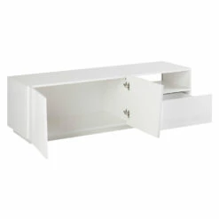 Design Houten TV Kast 2 Deuren 1 Lade En Open Compartiment - Joris 9 Design Houten TV Kast 2 Deuren 1 Lade En Open Compartiment - Joris -Slide Shop mobile porta tv in legno design 2 ante 1 cassetto e vano a giorno joris 2