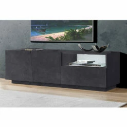 Design Houten TV Kast 2 Deuren 1 Lade En Open Compartiment - Joris 10 Design Houten TV Kast 2 Deuren 1 Lade En Open Compartiment - Joris -Slide Shop mobile porta tv in legno design 2 ante 1 cassetto e vano a giorno joris 4