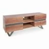 Homemotion TV-meubel Van Mangohout Met Metalen Inzetstukken - Sonia