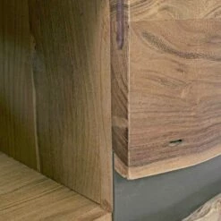 Homemotion TV-meubel Van Mangohout Met Metalen Inzetstukken - Sonia -Slide Shop mobile porta tv in legno di mango con inserti in metallo homemotion sonia 5