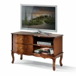 Tv-standaard In Klassieke Stijl Gemaakt In Italië - Elegant -Slide Shop mobile porta tv in legno di noce stile classico made in italy elegant 3