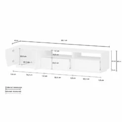 Tv-meubel In Drie Kleuren Melaminehout Made In Italy - Marciano -Slide Shop mobile porta tv in legno nobilitato tre colori made in italy marciano 9