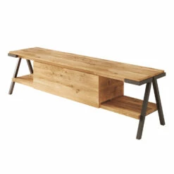 Tv-meubel Van Geknoopt Eikenhout En Metaal Made In Italy - Jennifer