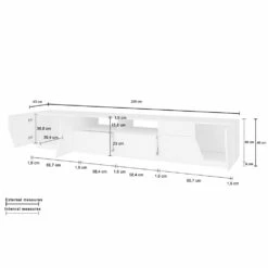 Tv-standaard In Melamine 2 Schuifladen Made In Italy - Marciano -Slide Shop mobile porta tv in nobilitato 2 cassetti scorrevoli made in italy marciano 9