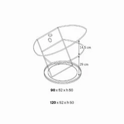 Glazen Tv-meubel Met Draaibare Voet En Planken Made In Italy - Salemme -Slide Shop mobile porta tv in vetro con base rotante e ripiano 2 dimensioni salemme 4