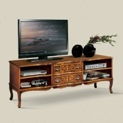 Klassiek Houten Tv-meubel Met Vakken En Lades Made In Italy - Prince -Slide Shop mobile porta tv legno classico con vani e cassetti made in italy prince 5
