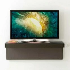 Hangende Tv-standaard Met Satijnkristallen Blad Gemaakt In Italië - Americio