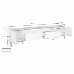 Tv-meubel In Melamine Met 2 Centrale Laden Made In Italy - Florentino -Slide Shop mobile tv in nobilitato 2 cassetti centrali made in italy florentino 9