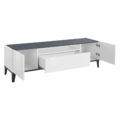 Mobiele Tv In Melamine 2 Kamers En 1 Lade Made In Italy - Florentino -Slide Shop mobile tv in nobilitato 2 vani e 1 cassetto made in italy florentino 2