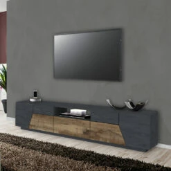 Melamine Tv-meubel Met Lade En Extern Compartiment Made In Italy - Marciano