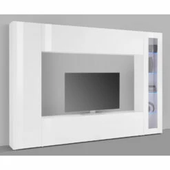 Woonkamermeubels Tv-standaard In Glanzend Wit Hout 3 Composities - Fabienne