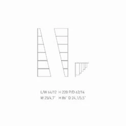 Slide My Home Esquina Design Hoek Boekenkast MDF Gelakt H220cm Gemaakt In Italië -Slide Shop my home esquina libreria angolare design mdf laccato h220cm made italy 6