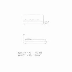 My Home Gewatteerd Lederen Dubbelbed, Gemaakt In Italië -Slide Shop my home long island letto matrimoniale in pelle imbottito made italy 4