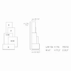 My Home Tetris Mobiele Woonkamer Torenontwerp MDF H196cm Gemaakt In Italië 11 My Home Tetris Mobiele Woonkamer Torenontwerp MDF H196cm Gemaakt In Italië -Slide Shop my home tetris mobile zona giorno a torre design mdf h196cm made italy 5