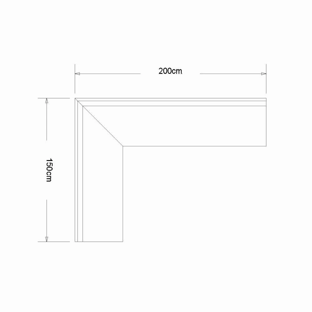 Hoekbank In Eiken, Gemaakt In Italië, Candy 4 Hoekbank In Eiken, Gemaakt In Italië, Candy - Afbeelding 4