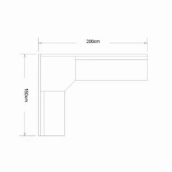 Hoekbank In Eikenhout Met Modern Design Cassy-container -Slide Shop panca angolare in essenza rovere con contenitore design moderno cassy 3