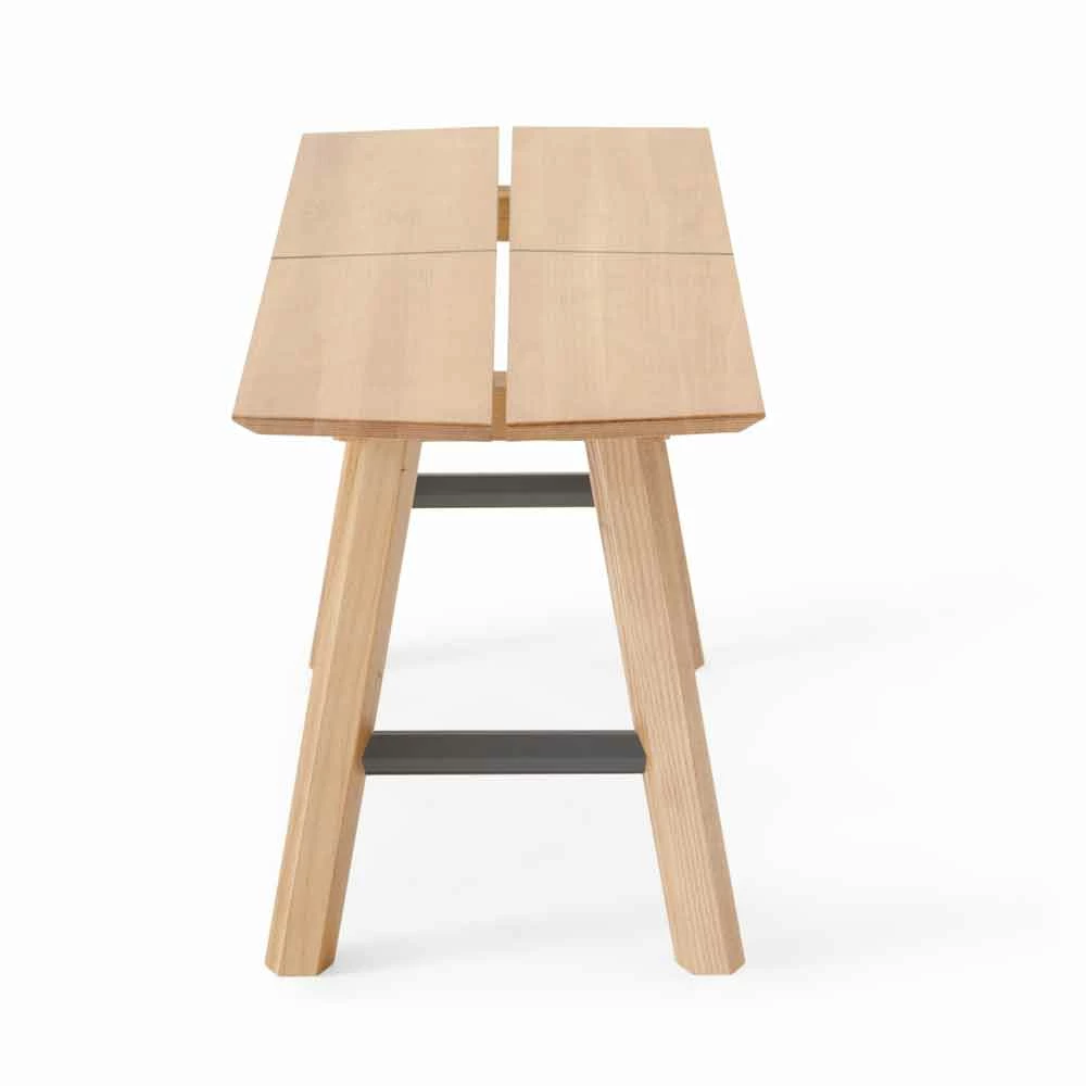 Moderne Designbank In Essenhout Met Gefineerde Zitting - Andria 2 Moderne Designbank In Essenhout Met Gefineerde Zitting - Andria - Afbeelding 2