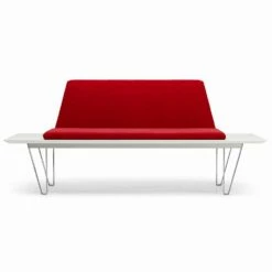 Gestoffeerde Bank Met Stalen Onderstel En Mdf Modern Minimalistisch Design - Gardena -Slide Shop panca imbottita e rivestita base acciaio e mdf design moderno minimale gardena 3