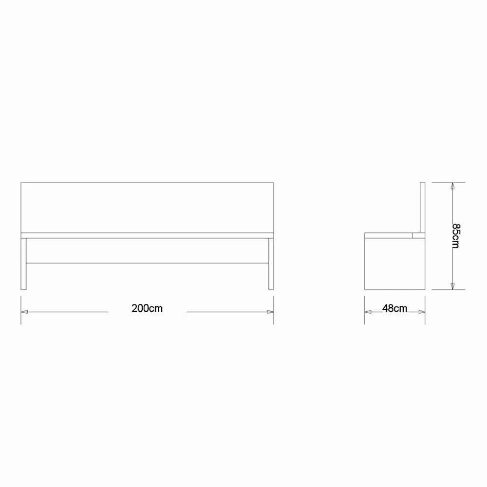 Moderne Bank Met Container In Eikenhout, Made In Italy, Cassy 4 Moderne Bank Met Container In Eikenhout, Made In Italy, Cassy - Afbeelding 4