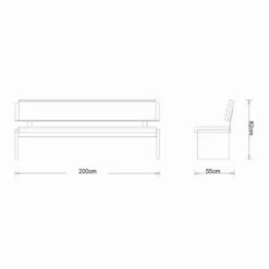 Moderne Bank In Eikenhout Bekleed Met Zwart Eco-leer, Misty 5 Moderne Bank In Eikenhout Bekleed Met Zwart Eco-leer, Misty -Slide Shop panca lineare moderna in rovere grigio ed ecopelle nera misty 2