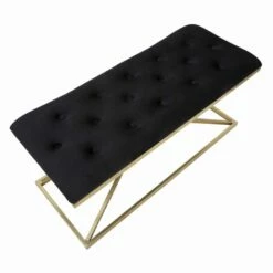 Rechthoekige Bank Met Modern Design In Ijzer En Stof - Haily -Slide Shop panca rettangolare di design moderno in ferro e tessuto haily 2