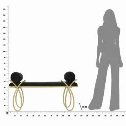 Modern Design Rechthoekige Bank Stof, IJzer En MDF - Harding 14 Modern Design Rechthoekige Bank Stof, IJzer En MDF - Harding -Slide Shop panca rettangolare di design moderno in ferro mdf e tessuto harding 4