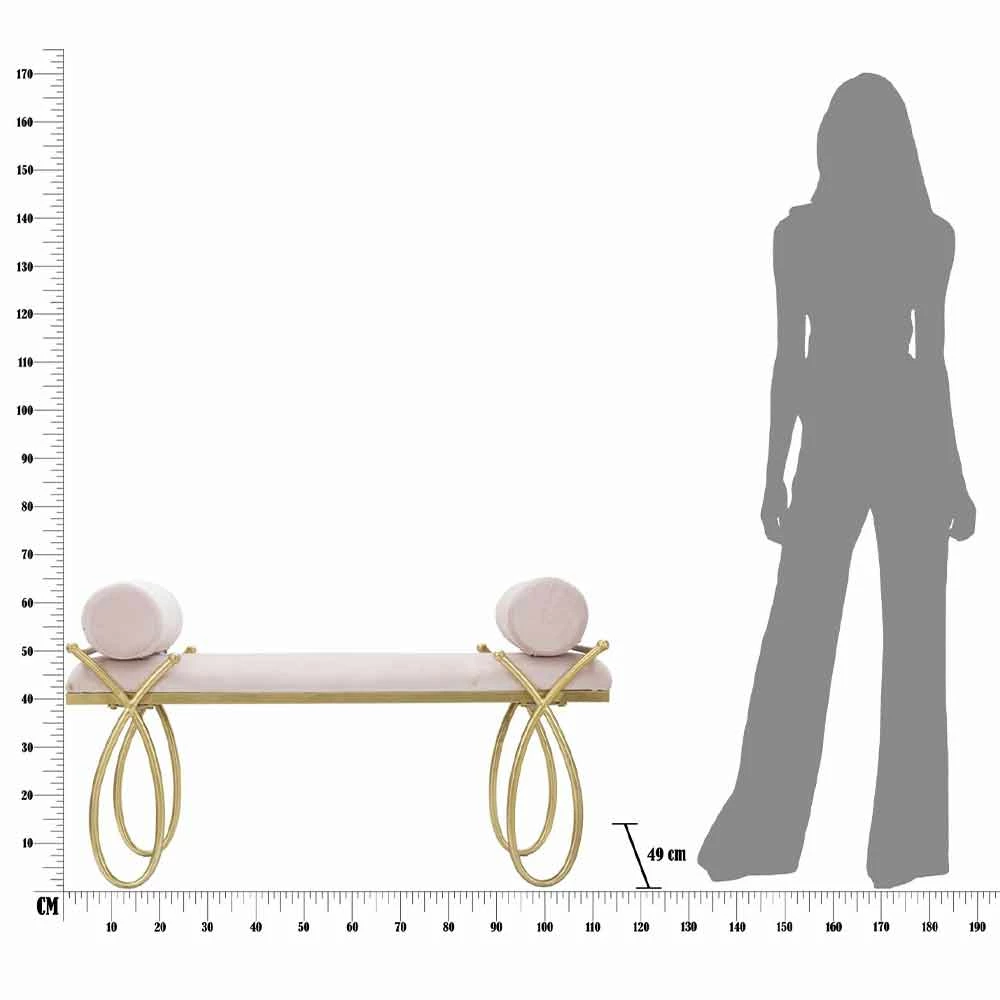 Modern Design Rechthoekige Bank Stof, IJzer En MDF - Harding 10 Modern Design Rechthoekige Bank Stof, IJzer En MDF - Harding - Afbeelding 10
