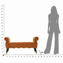 Rechthoekige Bank In Capitonnè-stof En Hout Van Modern Design - Theodore -Slide Shop panca rettangolare di design moderno in legno e tessuto theodore 4